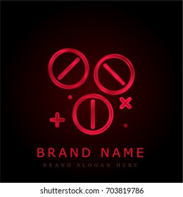 Tablets red chromium metallic logo
