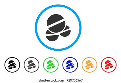 Tablets rounded icon. Style is a flat tablets grey symbol inside light blue circle with black, gray, green, blue, red, orange variants. Vector designed for web and software interfaces.