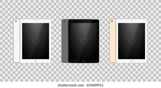 Tablets Set. Vector Illustration Realistic Style