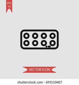 Tablets vector icon, illustration symbol