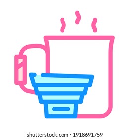 tableware for adventure color icon vector. tableware for adventure sign. isolated symbol illustration