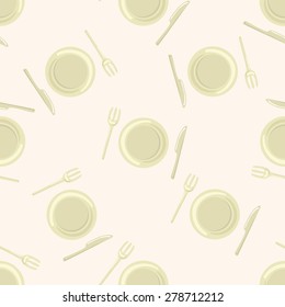 tableware , cartoon seamless pattern background