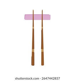 toalha de mesa de bambu de descanso. bambu acessório, madeira de porcelana, decoração de metal toalha de mesa toalha de bambu sinal de descanso. isolado símbolo vetor ilustração