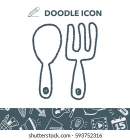 tableware doodle drawing