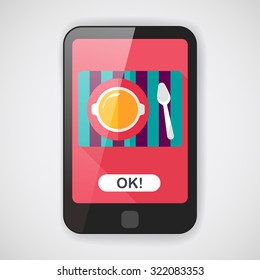 tableware flat icon with long shadow,eps10