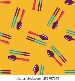 tableware flat icon,eps10 seamless pattern background