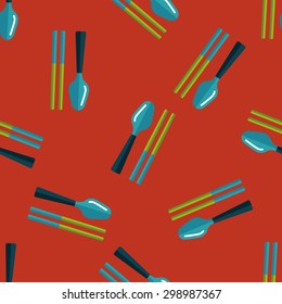 tableware flat icon,eps10 seamless pattern background