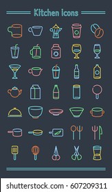 Tableware icons.