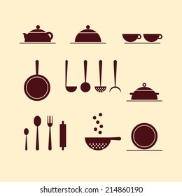 tableware icons / kitchenware / vector icons