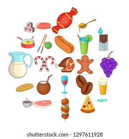 Tableware icons set. Cartoon set of 25 tableware vector icons for web isolated on white background