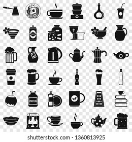 Tableware icons set. Simple style of 36 tableware vector icons for web for any design
