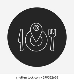 tableware line icon