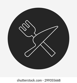 tableware line icon