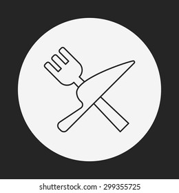 tableware line icon