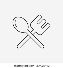tableware line icon