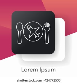 tableware line icon