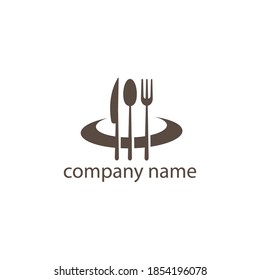 ilustración de logotipo de tableware vector de diseño de símbolo de restaurante abstracto