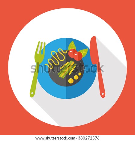 tableware meal flat icon