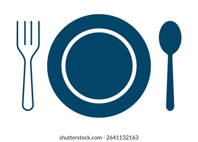 Tableware thin line icon set of fork, knife, spoon. Logotype menu. Cutlery and crockery sign. Flat style eating utensils symbol collection. Cutlery icon. restaurant business concept eps 10