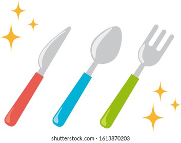 Tableware vector illustration . Knife, fork, spoon