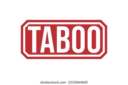 TABOO rubber stamp on white background. TABOO Stamp.
