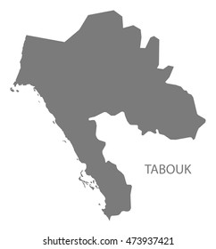 Tabouk Saudi Arabia Map grey