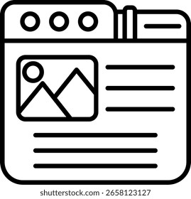 Tabs Linie, Vektordesign des Symbols