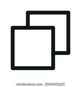 Ícone de interface do usuário de tabulações, símbolo de vetor de interface de usuário de linha simples de camadas