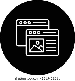 Tabs vector icon. Can be used for printing, mobile and web applications.