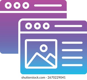 Tabs vector icon. Can be used for printing, mobile and web applications.