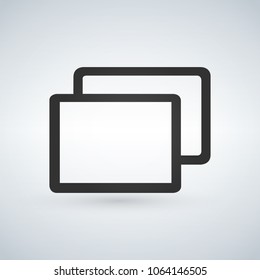 Tabs or Web Page Icon for web or apps. Vector illustration isolated on modern background.