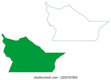 Tabuleiro do Norte municipality (Ceará state, Municipalities of Brazil, Federative Republic of Brazil) map vector illustration, scribble sketch Tabuleiro do Norte map