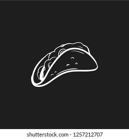 taccos doodle icon vector flat black drawing 