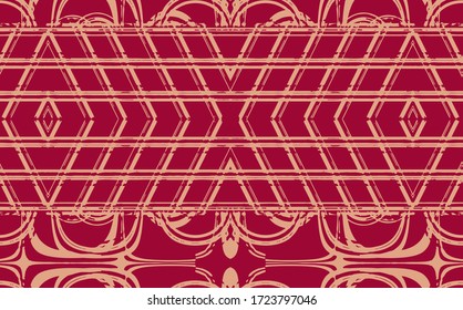 Tacery ethnic seamless pattern. Tribal motif. Vector vintage background.