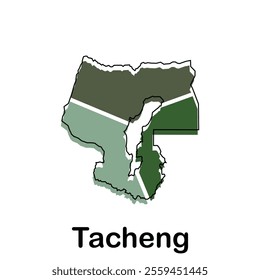 Tacheng map. vector map of China Country colorful design, illustration design template on white background