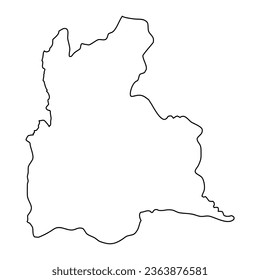 Tachira state map, administrative division of Venezuela.