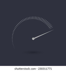 Tachometer flat icon with grade. Vector illustration - eps10 