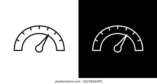 Tachometer icon concept stroke on white background