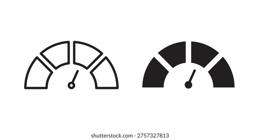 Tachometer icon - editable stroke vector illustration eps10.