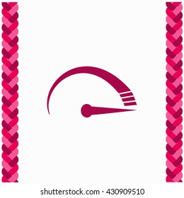 Tachometer icon Flat Design. Isolated Illustration.