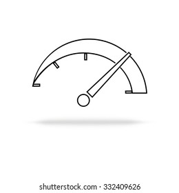 Tachometer icon isolated on a white background
