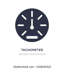 tachometer icon on white background. Simple element illustration from Transportation concept. tachometer icon symbol design.