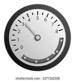 Tachometer icon. Realistic illustration of tachometer vector icon for web design