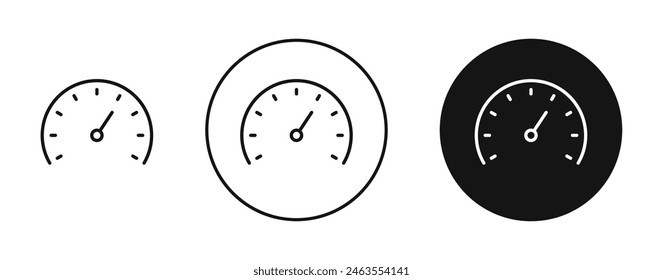 Tachometer icon set. high pressure level meter icon. accelerate high speed car meter sign. high performance icon for UI designs.