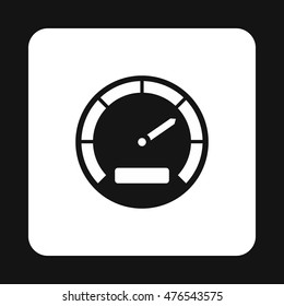 Tachometer icon in simple style on a white background