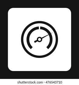 Tachometer icon in simple style on a white background