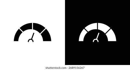 Símbolo do ícone do tacômetro. Símbolo plano simples sobre fundo em branco.