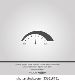 tachometer icon vector
