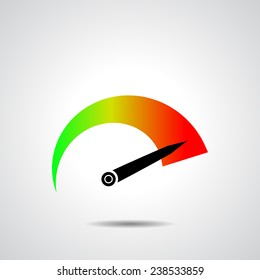 Tachometer icon. Vector illustration
