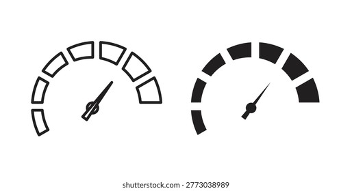 Tachometer icons linear icon. Line with Editable stroke. monochrome icon